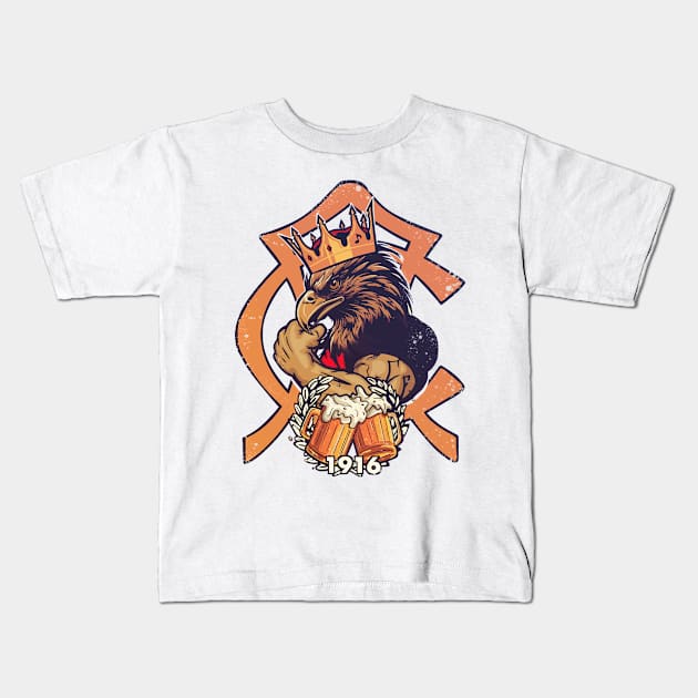 America King Beer Kids T-Shirt by akyanyme